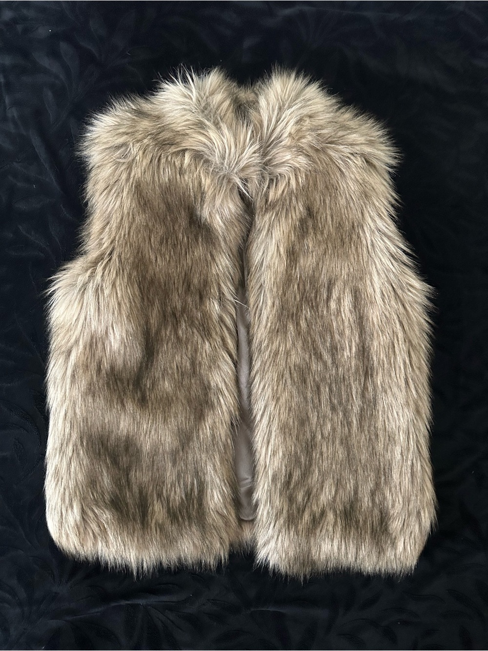 Eddie Bauer Faux Fur Vest in Taupe Brown